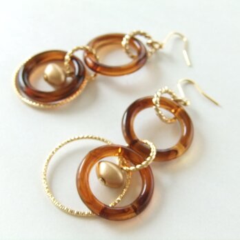 金具変更OK　Pierces or Earrings　ダブルフープ（P0871）の画像