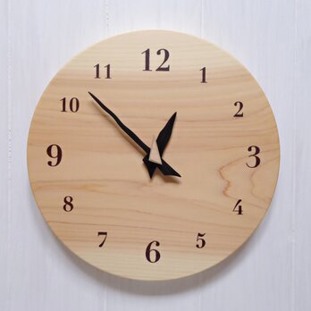 ヒノキの時計　26センチ　125s　文字盤茶色の画像