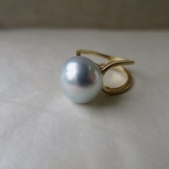 Ｋ18　Baroque pearl double bands Ringの画像