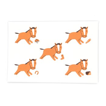 馬と馬具とにんじんと(ポストカード3枚セット)の画像