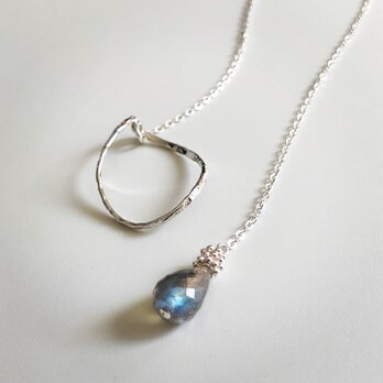 labradorite*silver necklaceの画像
