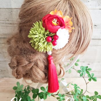 花yurari キュート姫の髪飾り クリップピンタイプ No506の画像