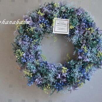紫陽花のブルーwreathの画像