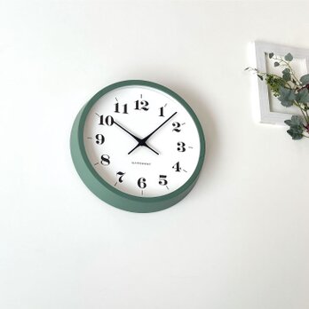 KATOMOKU muku clock 12 グリーン km-97GRRC 電波時計 木製 無垢材の画像