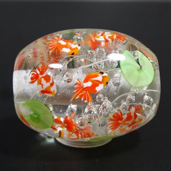 金魚のとんぼ玉（ガラス玉）の画像