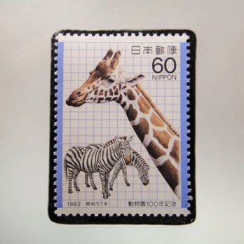 日本  動物切手ブローチ 5241の画像