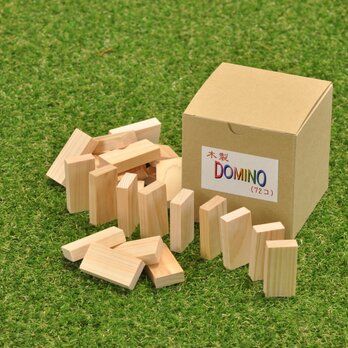九州産 ヒノキの木製〖DOMINO〗72個入り