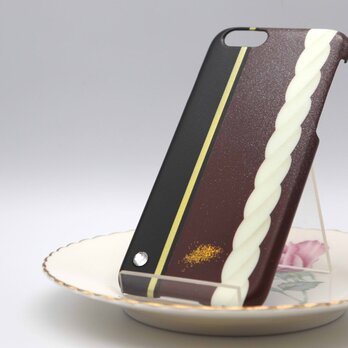 塗装スマホケース(チョコケーキ)【iPhone678用】の画像