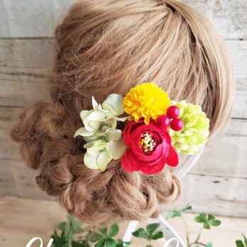 花yurari キュート姫 お花の髪飾り5点Set No517の画像