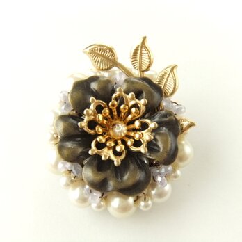 SALE　Brooch　パール　お花（K0793)の画像