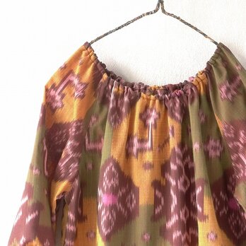バリ絣織りのふんわりチュニックの画像