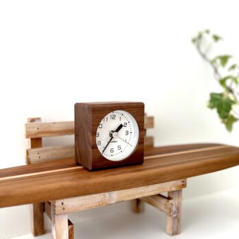KATOMOKU alarm clock 7 ウォールナット km-100WA 目覚まし時計 木製 小さいの画像