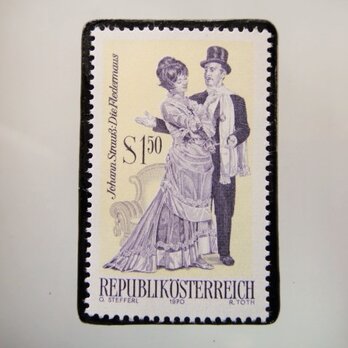 オーストリア　1970年 切手ブローチ 5265の画像