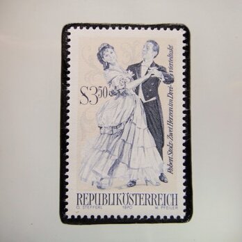 オーストリア　1970年 切手ブローチ 5270の画像