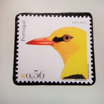 ポルトガル　鳥切手ブローチ 5276の画像