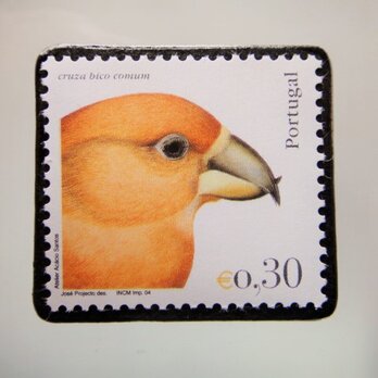 ポルトガル　鳥切手ブローチ 5277の画像