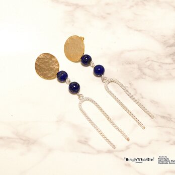 Ethnic U chain pierce lapis lazuliの画像