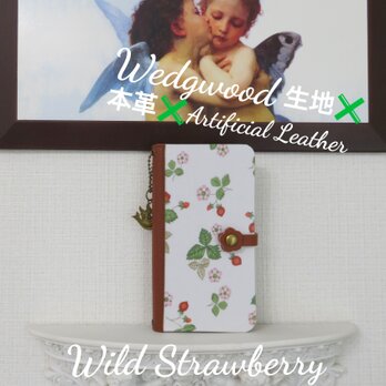 ウェッジウッド“ワイルドストロベリー” 手帳型スマホケース (全機種対応)の画像