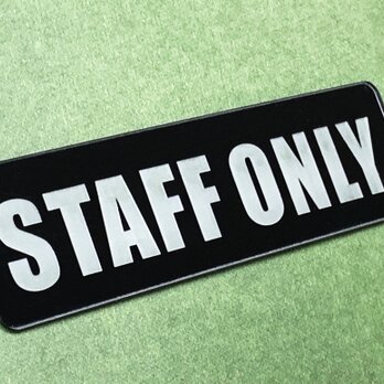 STAFF ONLYプレート（BIGサイズ）スタッフオンリー　アクリルプレート ハンドメイド【送料無料】の画像