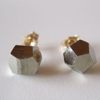 パイライトの原石ピアス/Pyrite/Spain 14kgfの画像