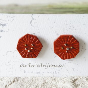 木のいろ、お花のみみかざり ピアス "printanières M" -パドック