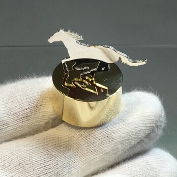Horse-1 Mini PaperWeight Silver+Brass <受注制作　5日>の画像