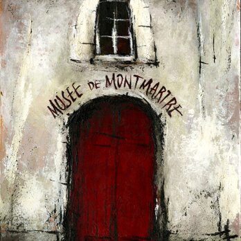 風景画 パリ 油絵「Musee de Montmartre」の画像