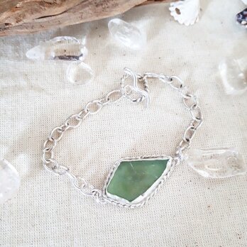 【silver925】seaglass chain braceletの画像