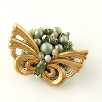 Brooch　蝶　ビジュー（K0794)の画像