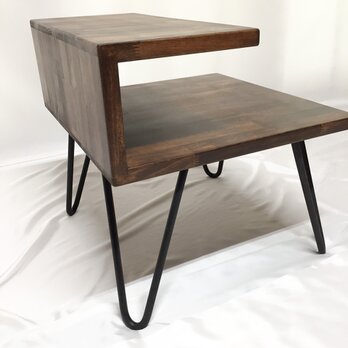 オーダーメイド 職人手作り アイアンウッド サイドテーブル ミニテーブル テーブル 家具 木目 机 無垢材 天然木 LR2018の画像