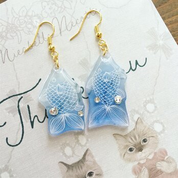 Blue Fish Earringsピアスの画像