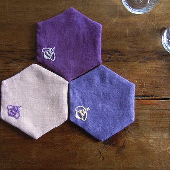 [honeycomb] linen coaster setの画像