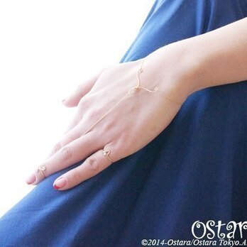 【14KGF】Ring Bracelet, Teardrop Cubic Zirconiaの画像
