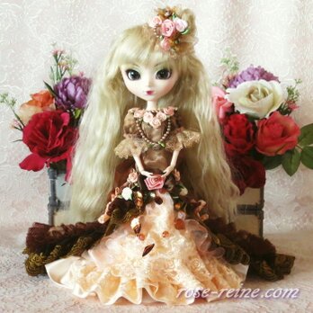 薔薇薫るオーバートレーンのマーメイドプリンセス 大人可愛いドールドレスの画像