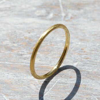 つや消し ブラスプレーンリング 1.5mm幅 マット 真鍮｜BRASS RING 指輪 シンプル アクセサリー｜139の画像
