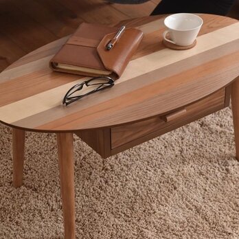 Oval/ Nordic Low Drawer Tableの画像