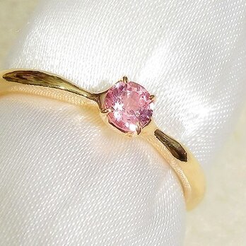 ピンク・スピネルとSV925の指輪（リング:10号、0.20ct、ファンシーカラー、ピンクゴールドの厚メッキ）の画像