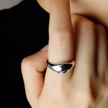 〈silver925〉Plump ring 2〜25号［slim］ぽってりボリュームシルバーリング<r_14>の画像