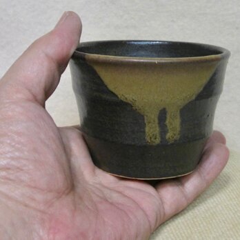陶器 そば猪口・ロックグラス　黒　【190703】の画像