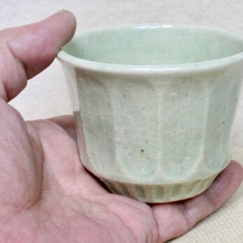 陶器 しのぎミニグラス　ビードロ風２【190708】の画像