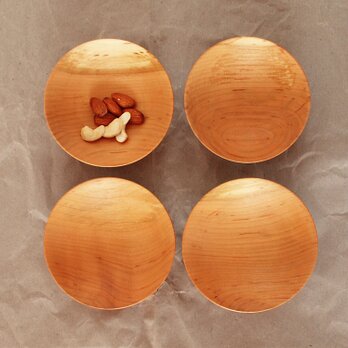 木の小皿 桜材3　4枚セットの画像