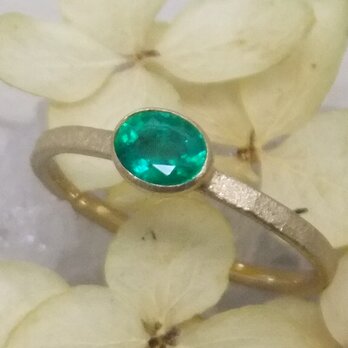 emerald＊K18 ringの画像