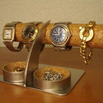 誕生日プレゼントに　アクセサリー丸ダブルトレイ腕時計スタンドの画像