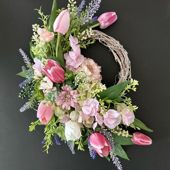 TULIP wreath pinkの画像