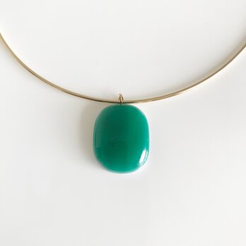 Glass necklace greenの画像