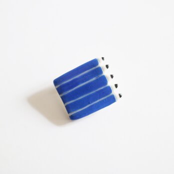 磁器ブローチ　えんぴつ　ブルーの画像