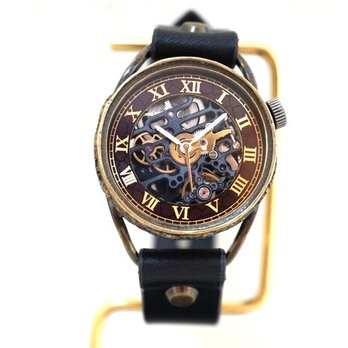 メカニックブラック　AT　ブラック　Mサイズ　真鍮　手作り時計の画像