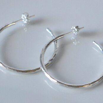 再販★Simple half hoop pierce(sv)の画像