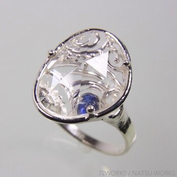 クォーツとサファイアの指輪 ＊ Quartz and Sapphire Ringの画像
