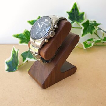 KATOMOKU 腕時計スタンド ウォールナット KM-103WA 削り出しの画像
